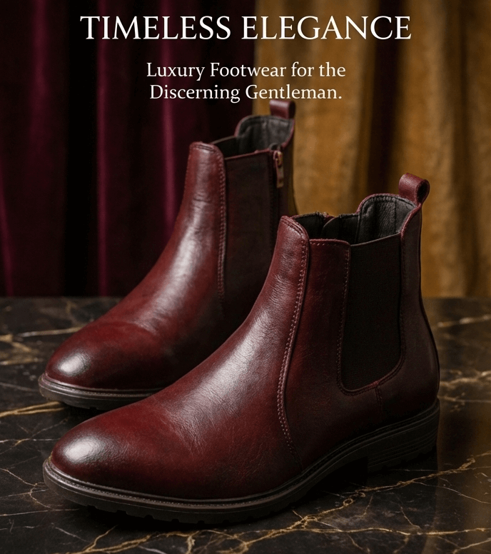 Madeinjinjira Chelsea Boot genuine leather Round Toe side zipper -MIJ0303